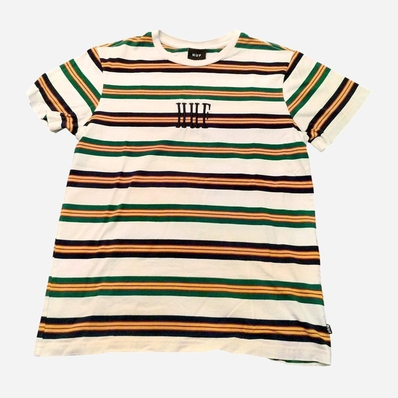 HUF Striped mens Medium Tee - Picture 1 of 6